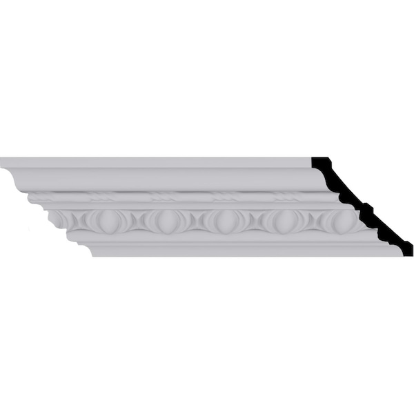 Ekena Millwork 3 3/4"H x 3 7/8"P x 5 3/8"F x 94 1/4"L, (2 3/8" Repeat), Jackson Egg and Dart Crown Moulding MLD03X03X05JA - main
